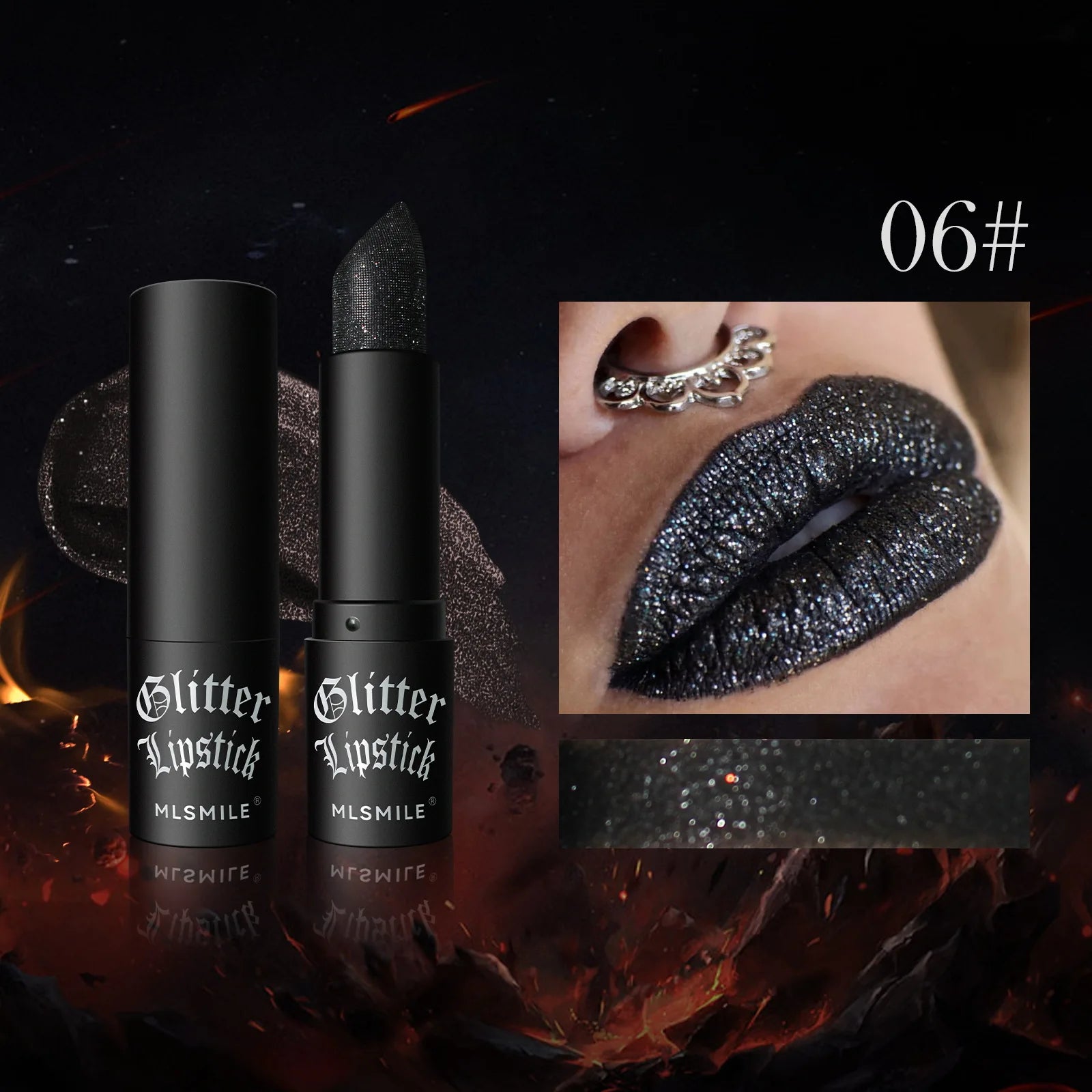 Waterproof Glitter Lipsticks Punk Style Nude Matte Not Fading Pearlescent Sexy Red Pink Velvet Lipsticks