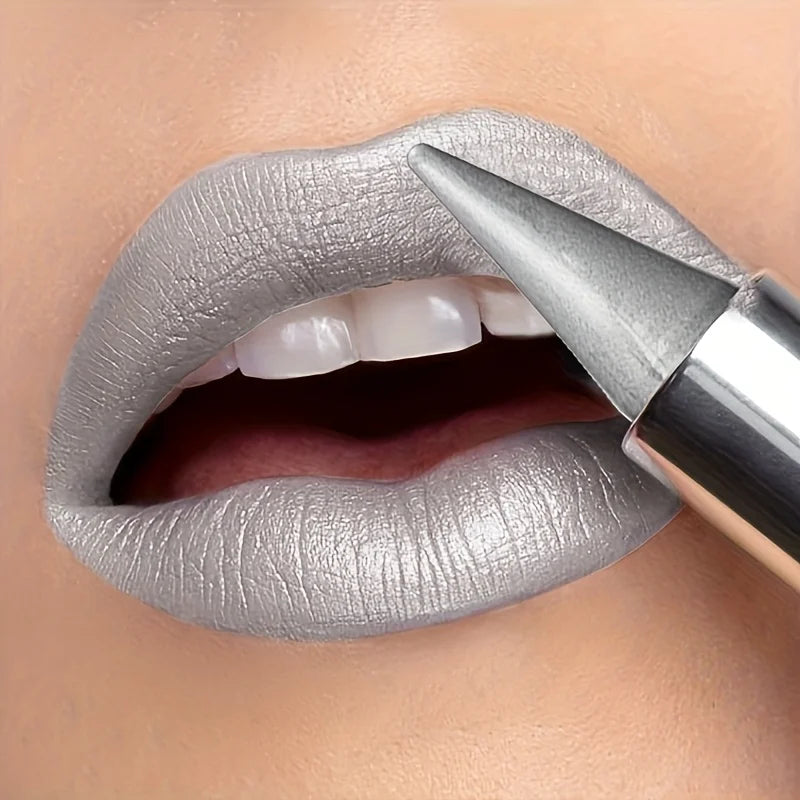 Waterproof Metallic Lipstick | Long-Lasting, Matte Finish Easy Application | Fade-Resistant | Suitable for All Skin Types