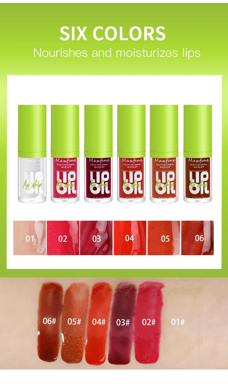 6-Tone Moisturizing Transparent Lip Gloss – Natural Luminous Lip Enhancer