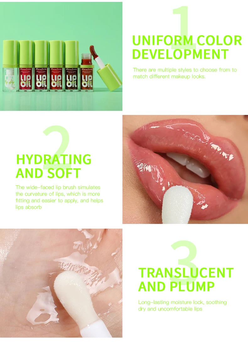6-Tone Moisturizing Transparent Lip Gloss – Natural Luminous Lip Enhancer