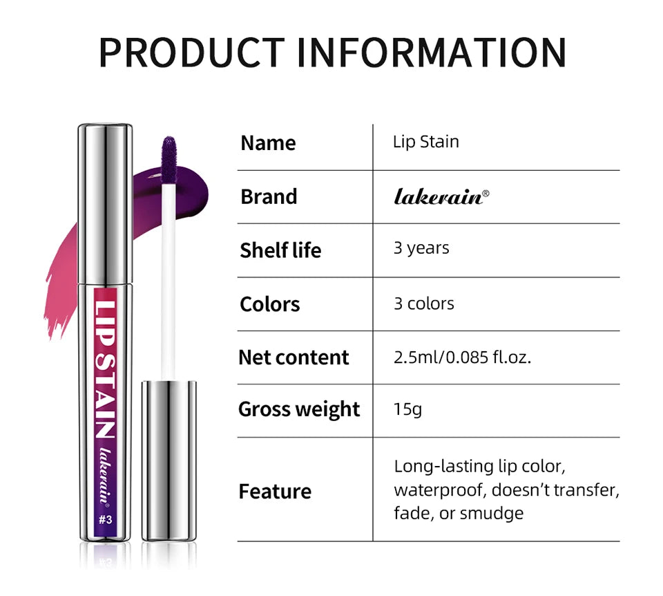Long Lasting Lip Inks, Matte Lip Tint Peel Off Matte Tick for Lips Stick, Waterproof Makeup