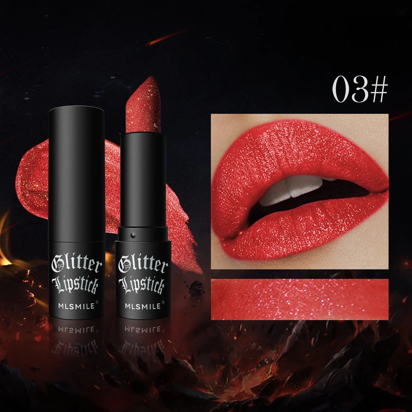 Waterproof Glitter Lipsticks Punk Style Nude Matte Not Fading Pearlescent Sexy Red Pink Velvet Lipsticks