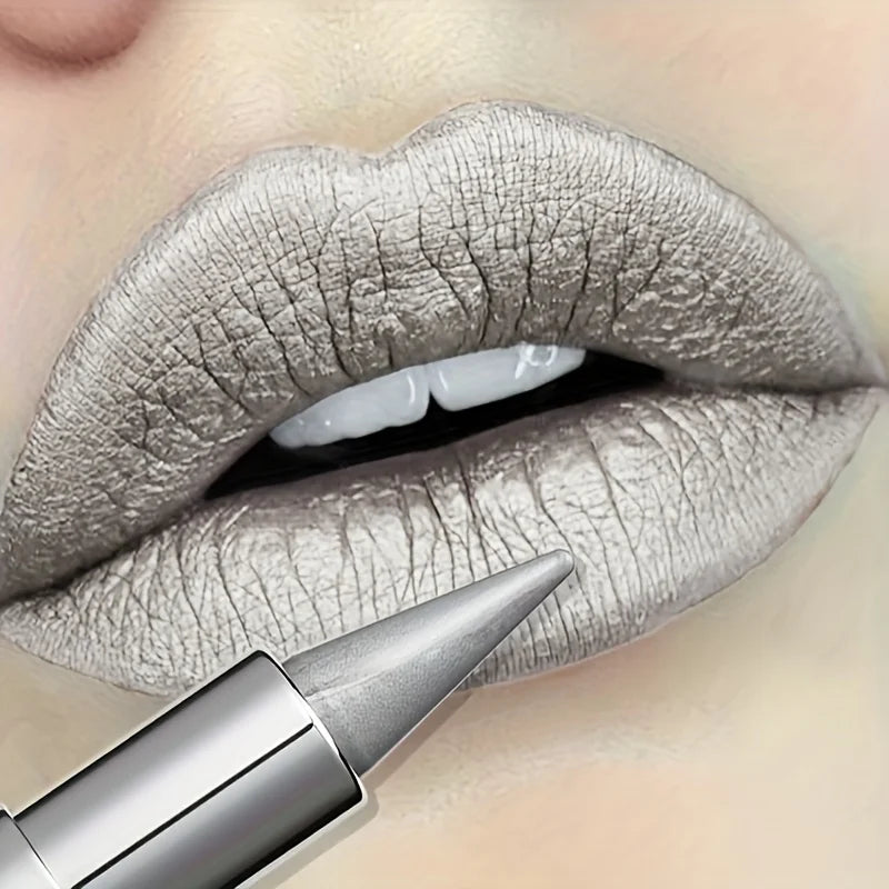 Waterproof Metallic Lipstick | Long-Lasting, Matte Finish Easy Application | Fade-Resistant | Suitable for All Skin Types