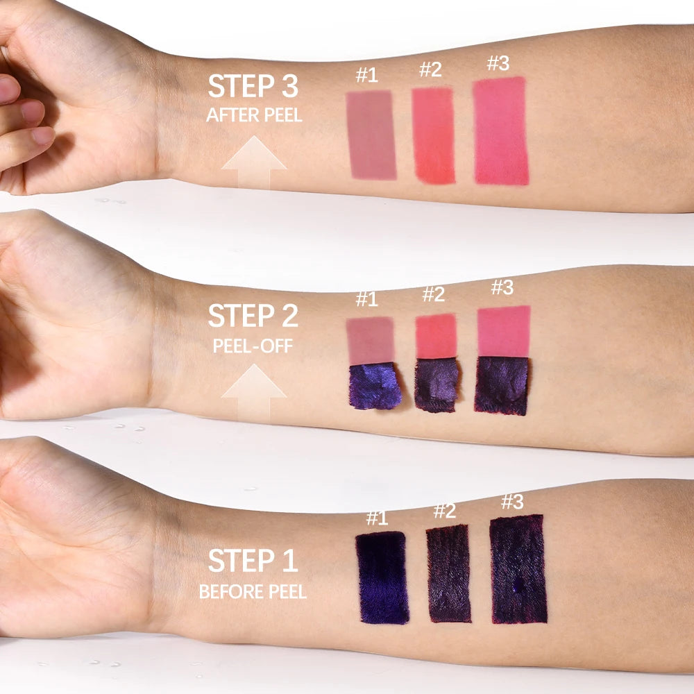 Long Lasting Lip Inks, Matte Lip Tint Peel Off Matte Tick for Lips Stick, Waterproof Makeup