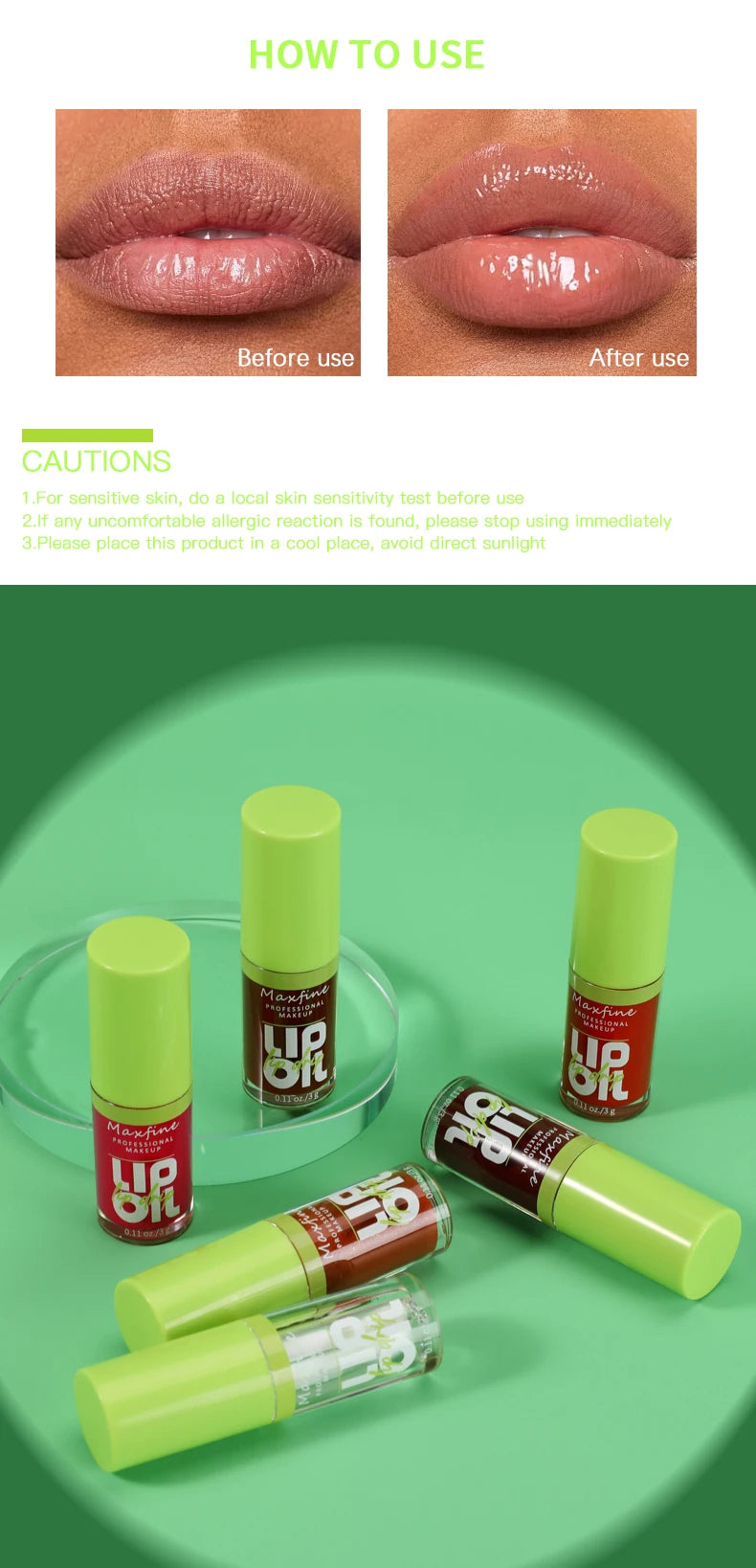 6-Tone Moisturizing Transparent Lip Gloss – Natural Luminous Lip Enhancer
